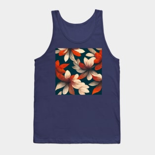 Red and white flowers Tank Top